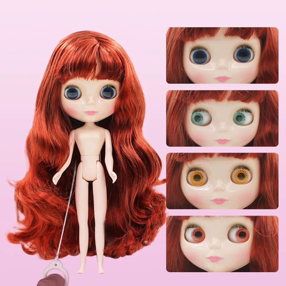 DBS Blyth 7 이동식 관절 소녀 원피스, 3D 눈 장난감, 옷 포함, 어린이 장난감, 소녀 선물, 30cm