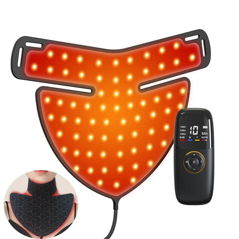 Maschera per il viso a LED a infrarossi NIR 170 lampade 3 colori 3 luminosità Cura del viso Collo Cura della pelle Dispositivo per terapia della luce rossa per la bellezza