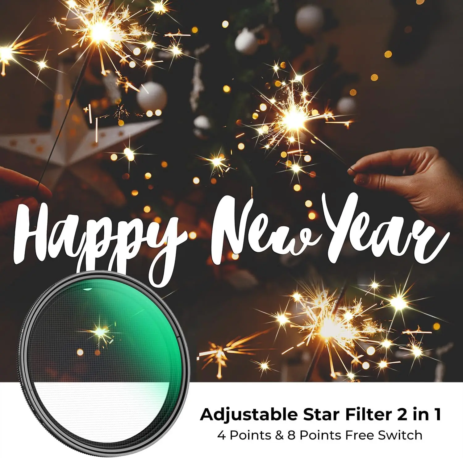 K&F Concept 67mm Star Filter for Lens 4-8 Points Variable Filter 82mm 77mm 52mm 58mm 72mm 67mm star focus filter camera 2