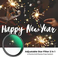 K&F Concept 67mm Star Filter for Lens 4-8 Points Variable Filter 82mm 77mm 52mm 58mm 72mm 67mm star focus filter camera 2