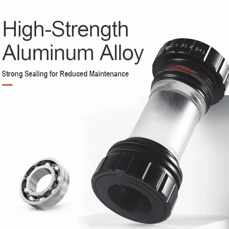 Bicycle Bottom Bracket BOLANY Bicycle Bottom Bracket Aluminum Alloy Bearing BB Screw Type Bicycle Axis MTB Road Bike Waterproof Super Light Parts