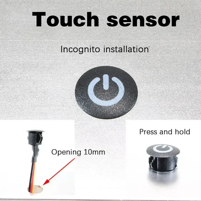แตะปุ่มสวิทช์เซ็นเซอร์,ระยะทางรู 10 มม.13 มม.16 มม.สมาร์ทไฟ LED พร้อม Dimmer ซ่อนการติดตั้ง 5v12v 24 V CUSTOM 1