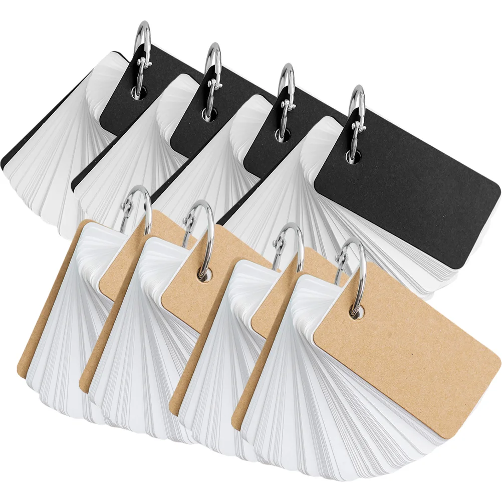 

4/8Pcs Blank Words Flashcards Simple Style Memo Cards Students English Words Memory Cards Office Students Home Memory Notepads