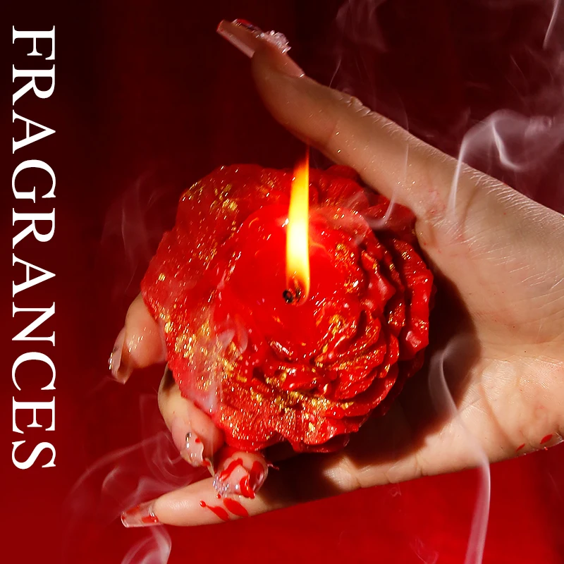 Low Temperature Candle Wax Peony Rose Heart Candle SM Sex Toys for Adult Couple Relaxation Drip Candles Romantic Passion Play