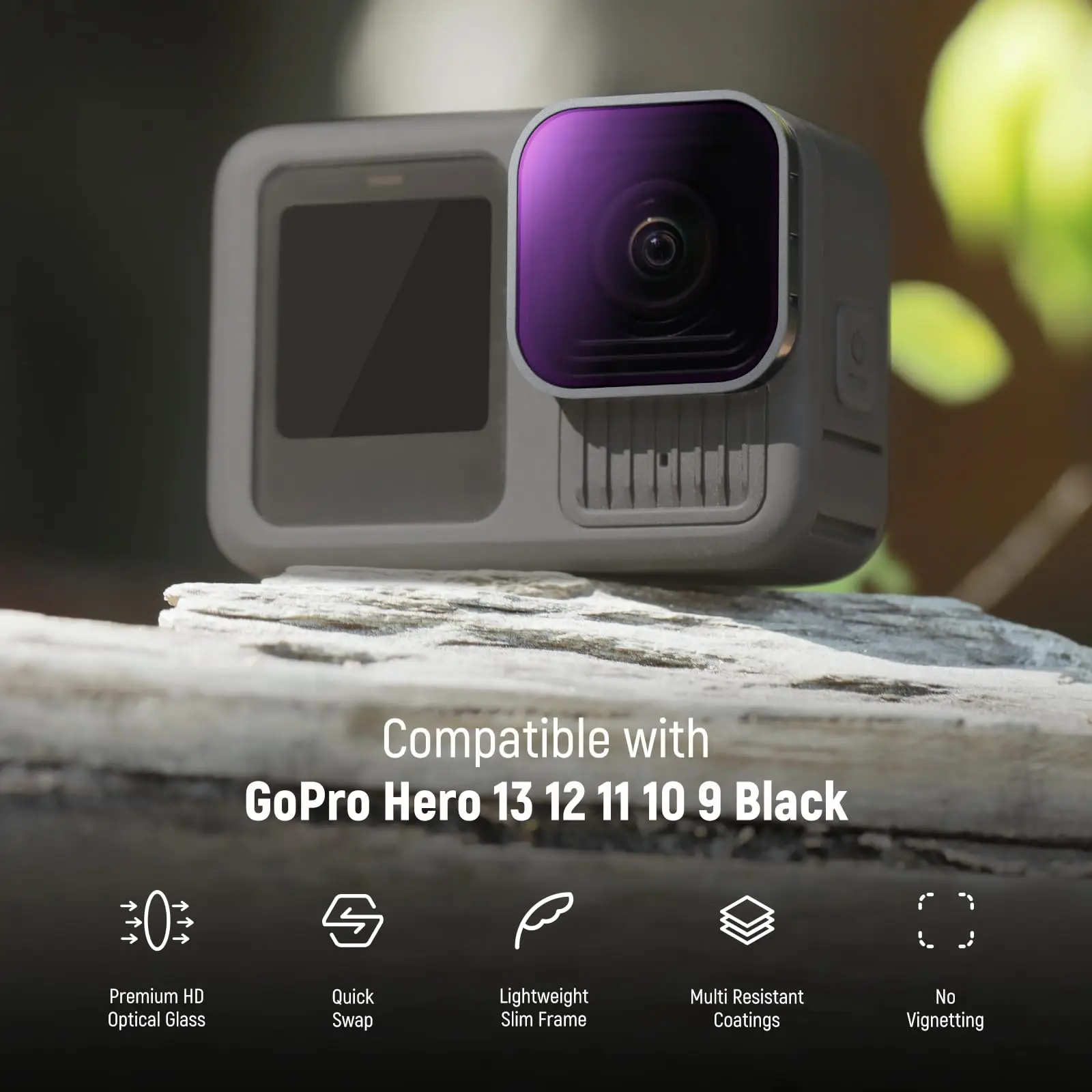 Kit de 4/6 filtres pour GoPro Hero 13 12 11 10 9, avec étui de rangement et adaptateurs, assurant un contrôle d'exposition précis.