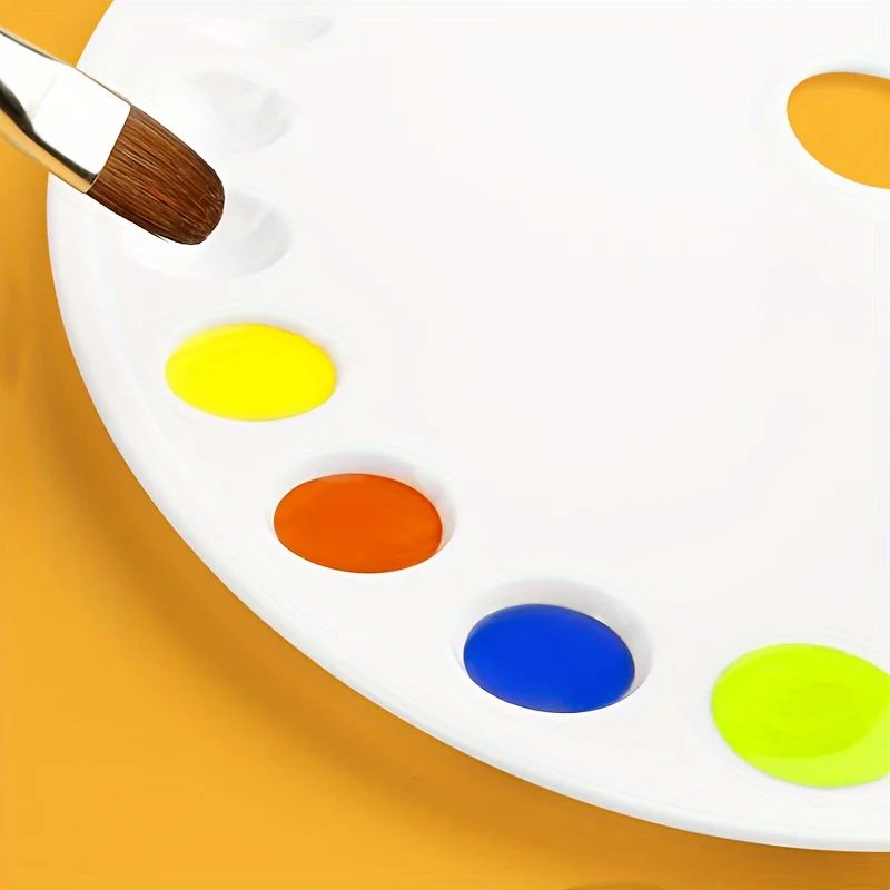 Watercolor Palette Elliptical pigment color palette hand drawn art watercolor watercolor powder plastic