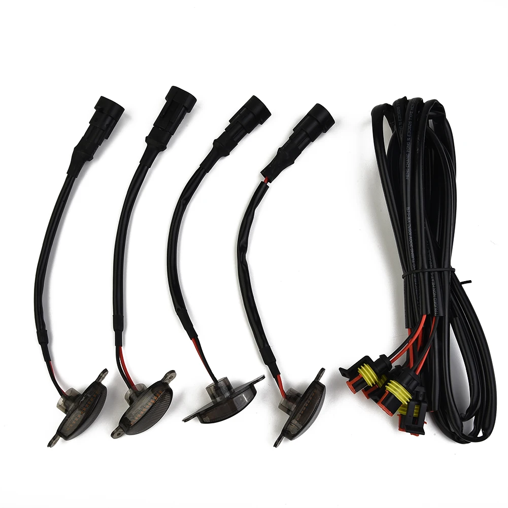 

Kits Light Useful 12LED Amber（3000k） Front Grille LED Parts Raptor Style Cover Smoke Wiring Harness ABS Plastic
