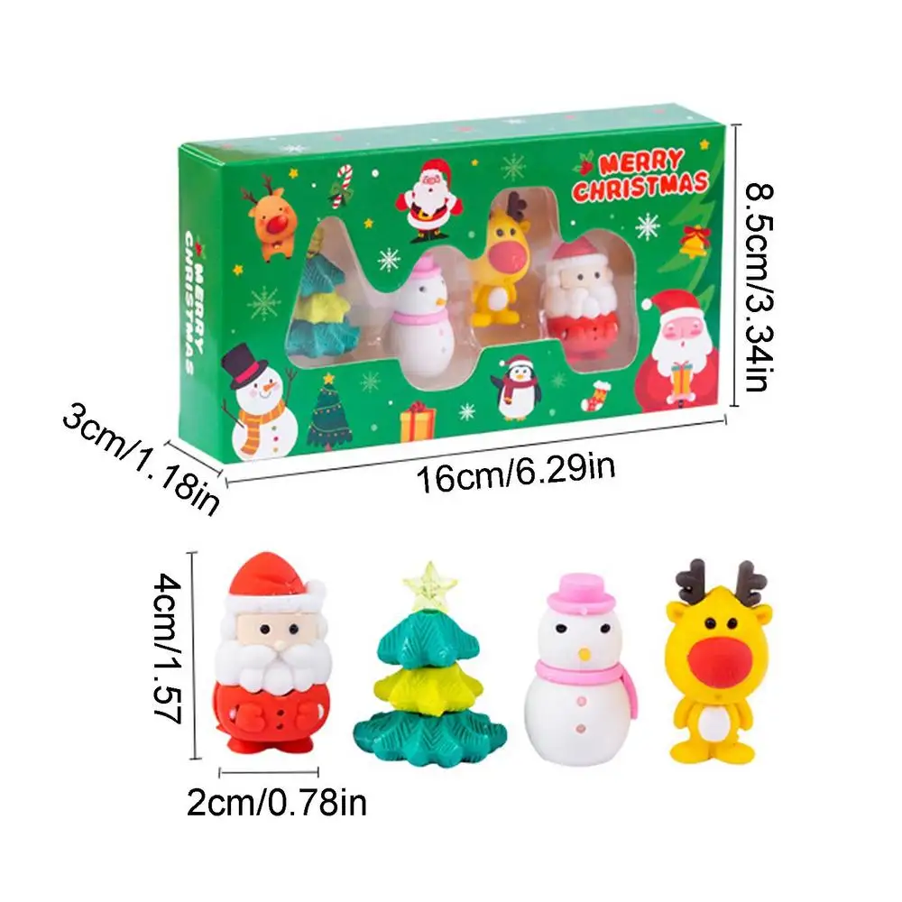 12x Christmas Erasers Santa Claus Christmas Tree Holiday Erasers Desk Pets  Pencil Erasers Fun Snowman Erasers Snowflake Y98A - AliExpress