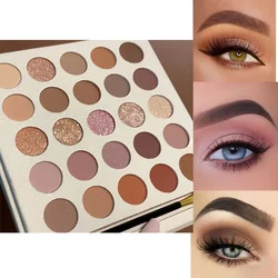Earth Tones Eyeshadow Palette - 25 - Color Matte & Shimmer Collection with Brush (1 pc)