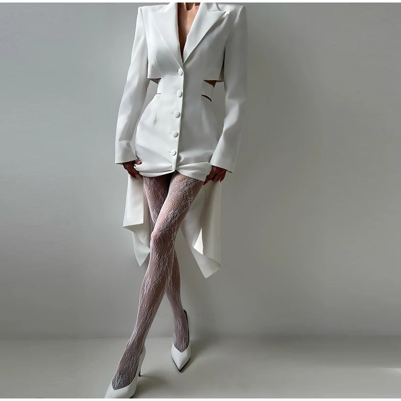 Elegante traje liso, vestidos largos para mujer, vintage, ajustado, sin espalda, con solapa y botonadura sencilla, vestido de otoño para mujer, versátil, para oficina y ropa de calle.