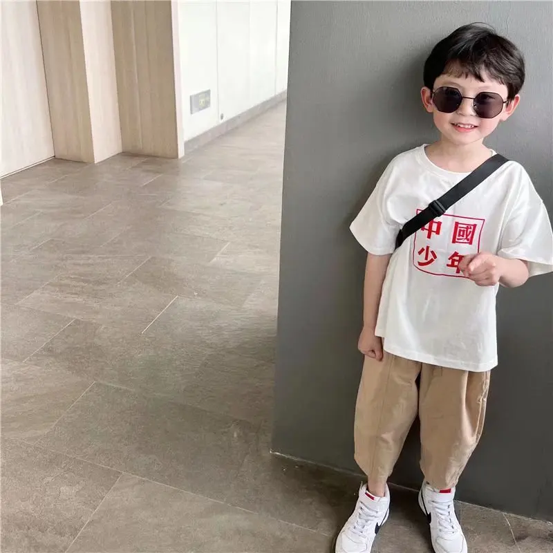 

Boys Cartoon Short-sleeved T-shirt Children's Clothing Summer Children's Half-sleeved Top Baby Bottoming Shirt Korean Version