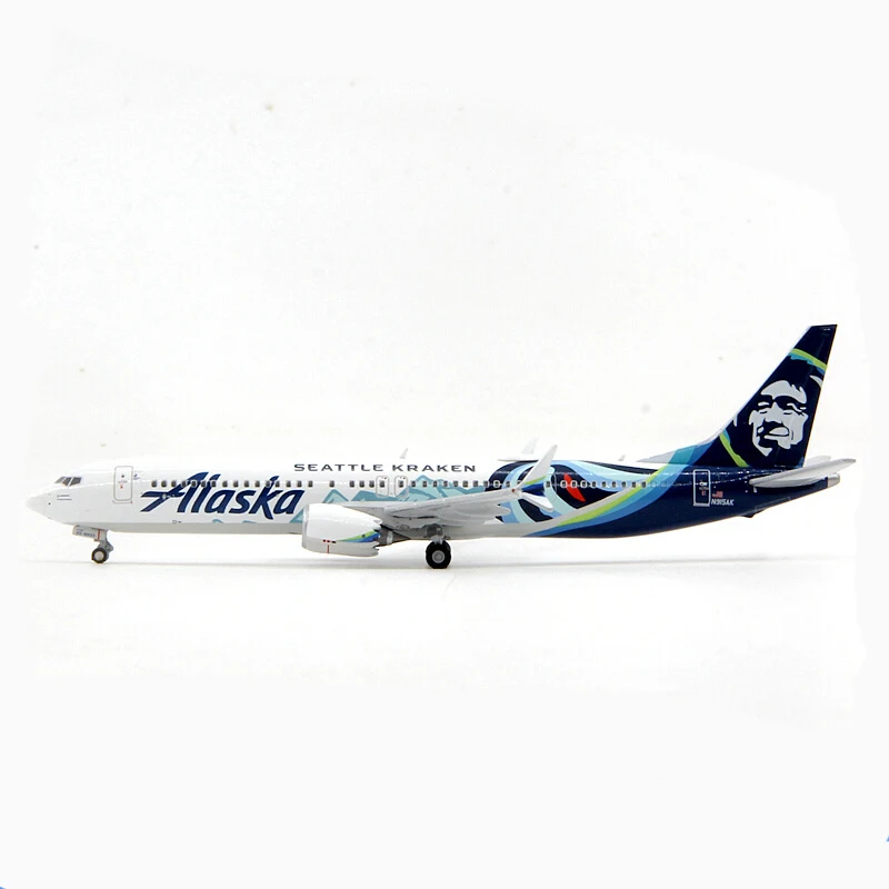 

Литье под давлением в масштабе 1/400, модель самолета GeminiJets GJASA2189 Alaska Airlines B737MAX9 N915AK, коллекционная игрушка в подарок