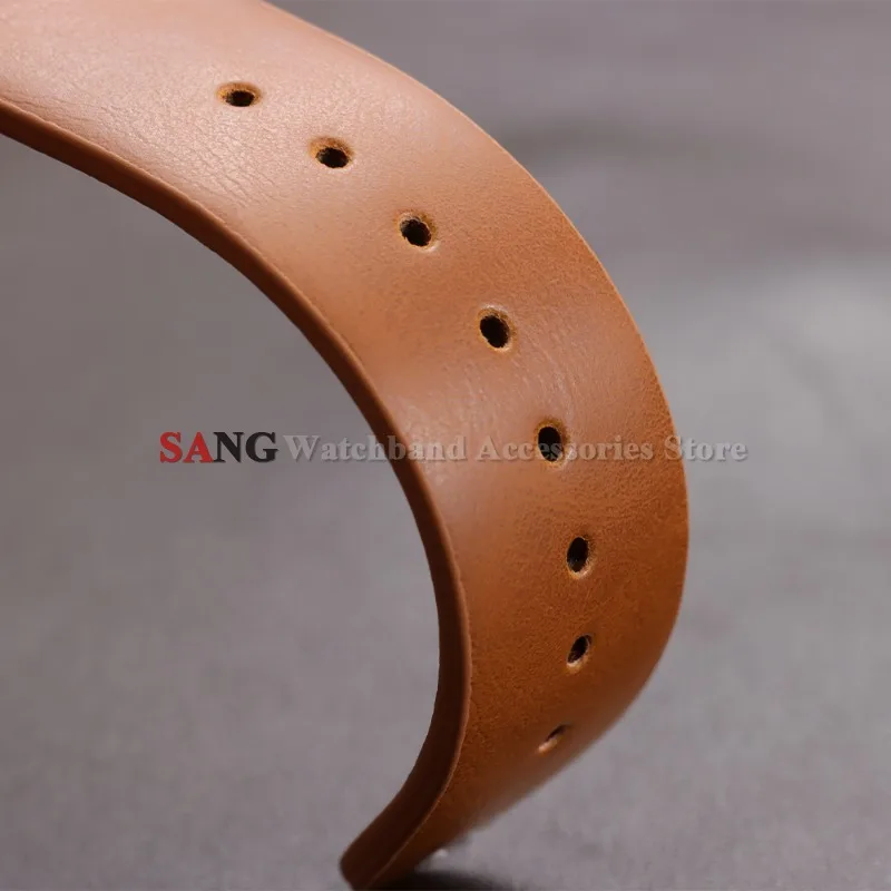 Handmade Retro Oil Wax Leather Watch Strap - Soft Quick Release Bracelet