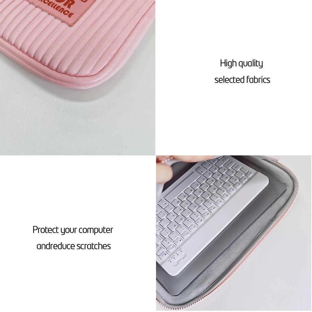 Laptop Sleeve for Women – Shockproof Bag for Xiaomi, Lenovo, Dell, and MacBook (Air/Pro) – Fits 13, 14, 15 & 15.6 Inch Notebooks - 4