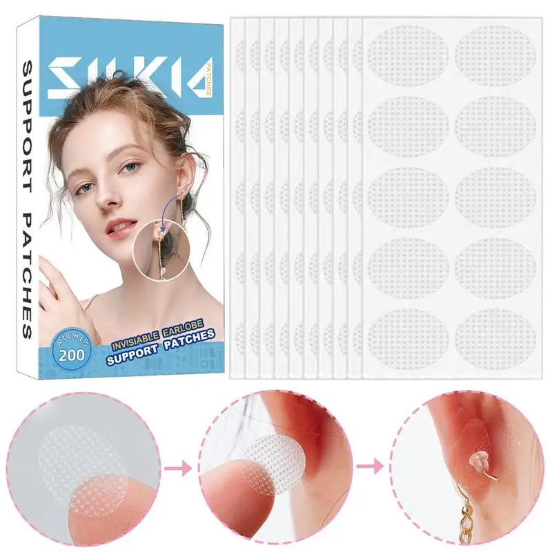 

Пластыри-невидимки для сережек, 10 шт., эластичные тонкие и мягкие Пластыри для сережек