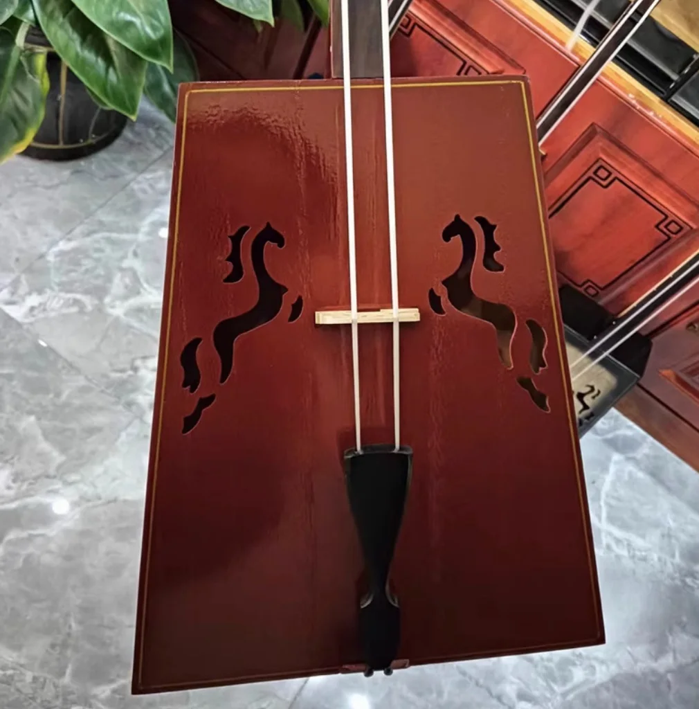 Morin Khuur Matouqin red brown Inner Mongolia stringed instruments