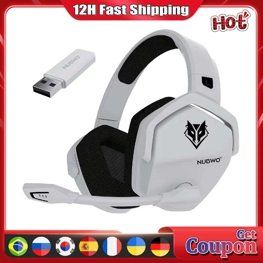 NUBWO Casque Gaming sans Fil pour PS4 PS5 PC, Casque sans Fil avec Micro  réduction du Bruit sur Les Oreilles, Son Surround 3D pour Ordinateur  Portable : : Jeux vidéo