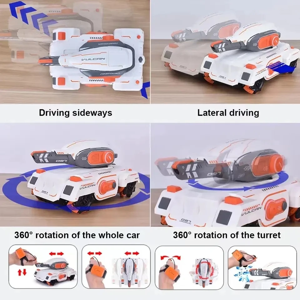 11000 피스 물 폭탄 4WD 원격 제어 탱크, 파이팅 물 폭탄 탱크 RC 스턴트 자동차 드리프트 rc카 어린이용 장난감 어린이 선물