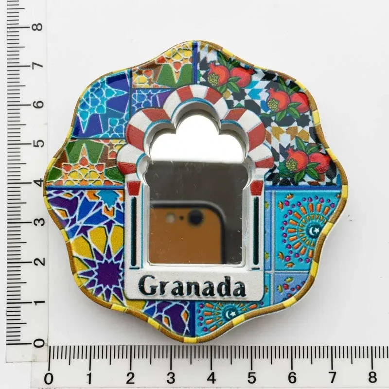 Spain Granada Fridge Magnet Oman Islamic Style Mirror Frame Magnetic Refrigerator Stickers for Home Decor Collection Gifts Ideas