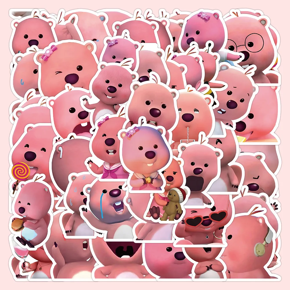 

Новые 63 милые Мультяшные стикеры Loopy Little Beaver, милые рубиновые маленькие мемы, декоративные маленькие Стикеры для Ipad, Детские бонусные Стикеры