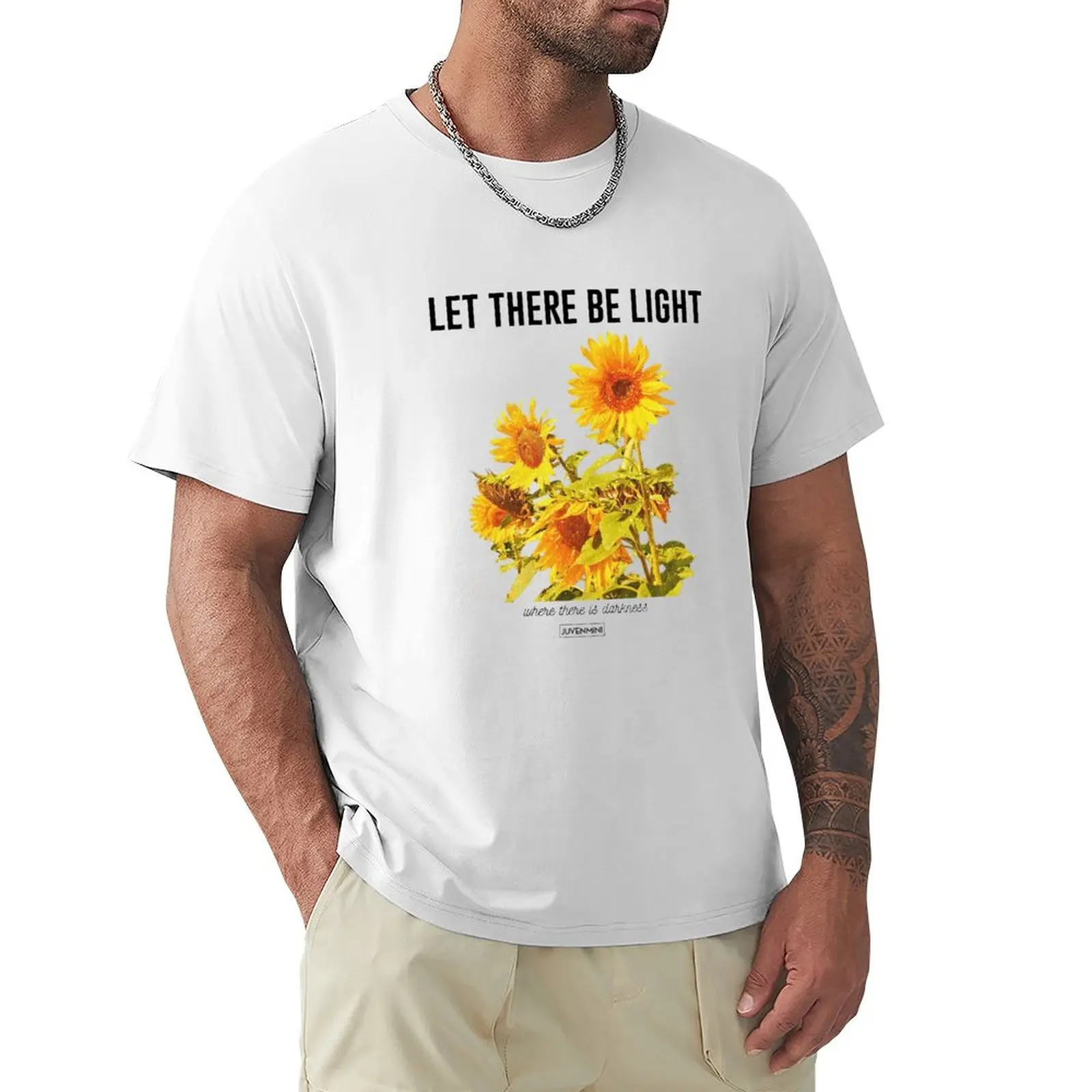 

Where There is Darkness, Let There Be Light - Sunflower drawing Floral pattern, bible verse, jesus, monday motivation/ b T-Shirt