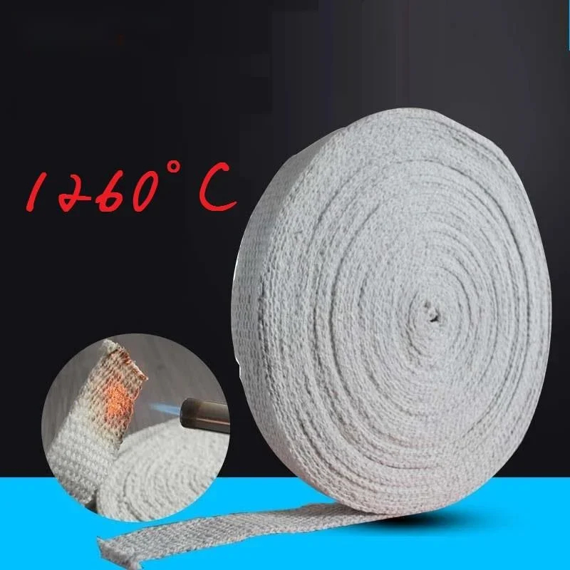 

2mm 3mm 5mm 7mm thick Ceramic Fiber Tape Smoke Exhaust Pipe Insulation Band of Water Heater 1260℃ High Temperature Resistance