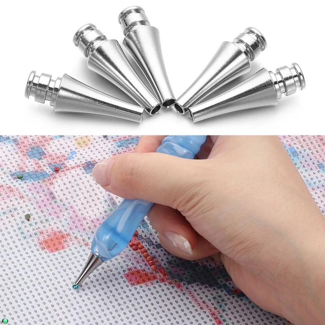 Diamond Painting Pen With Wax in Cap Rhinestones Bead Embroidery Nail  Crafting Pen Round Square Drill Gem Diamond Art Dots 