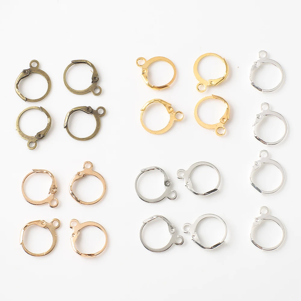 

20pcs Hypoallergenic Earring Hooks Brass Lever Back Earring Round Hook Ear Wire with Open Loop for Earring Design Jewelry Making
