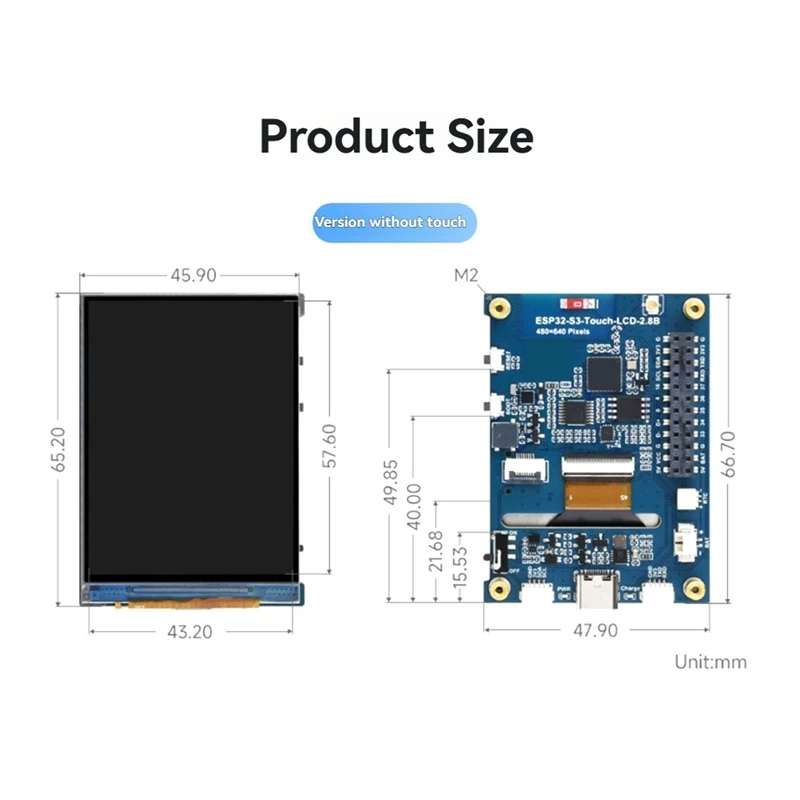 ESP32-S3 2.8인치 IPS 정전식 디스플레이 개발 보드(온보드 안테나 포함) ESP32 디스플레이 지원 Bluetooth WiFi-A25R