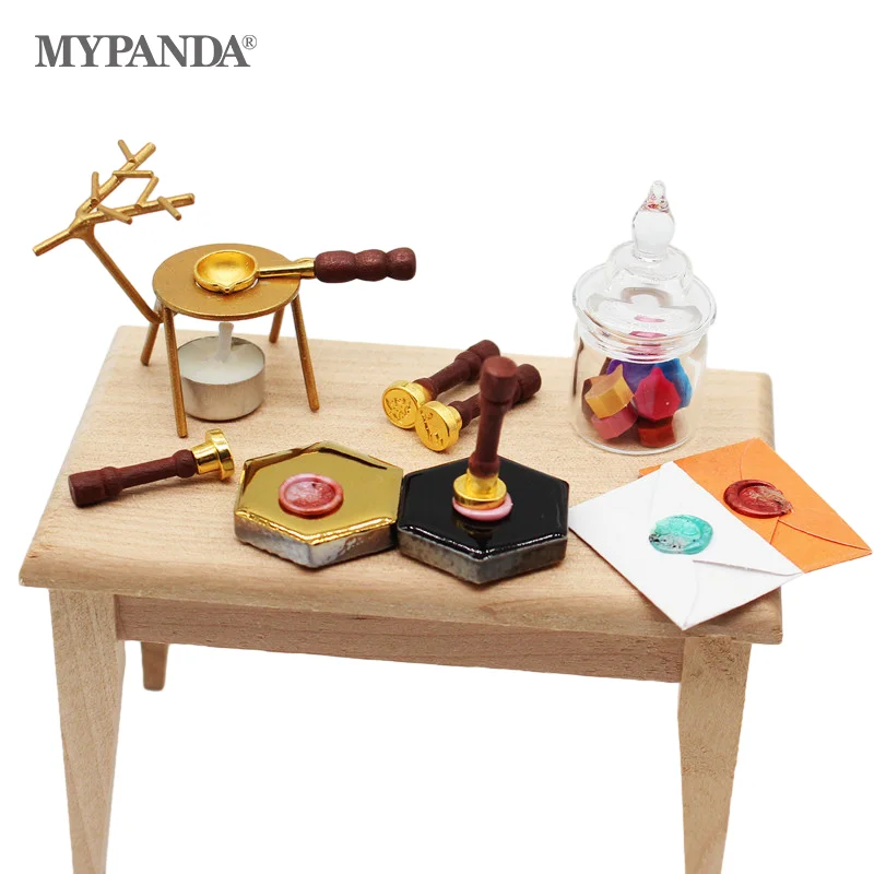 

1 Набор 1:12 миниатюрный восковой инструмент для кукольного домика Лаковая Ложка Ручка восковые гранулы модель Рождественский Декор Детская ролевая игра