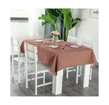 

Cotton Linen Tablecloths, Waterproof Table Covers Simple Solid Colors Coffee Dining Table Coffee Table Deco