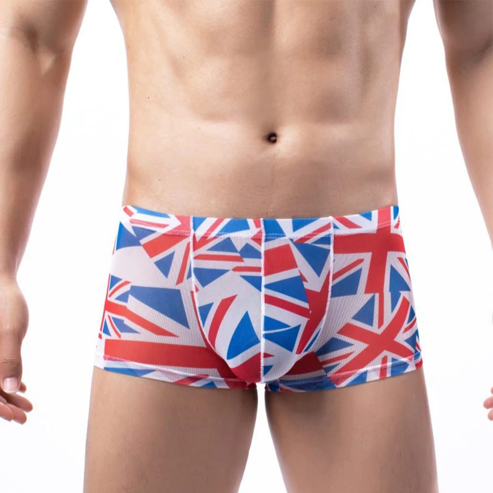 

Thin Breathable Underpants Mens Sexy Shorts U Convex Pouch Boxer Briefs Mesh Bulge Pouch Underwear Low Rise Intimate Panties
