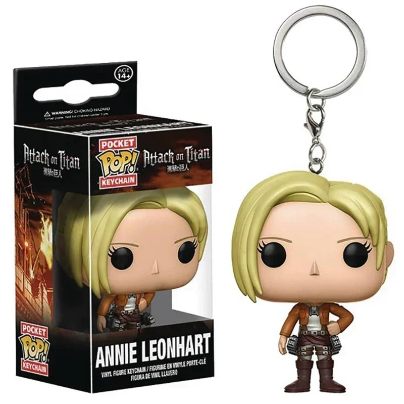 thumbnail image 4 of FUNKO Pop Anime japonés Attack On Titan Levi PVC figura de juguete llavero colección de bolsillo modelo juguetes para niños regalo de Navidad, 4 of 5