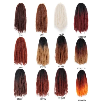 Capelli all'uncinetto Marley Twist Intrecciare i capelli Trecce corte ricci bohémien Estensioni dei capelli sintetici all'uncinetto Acconciatura afro nera
