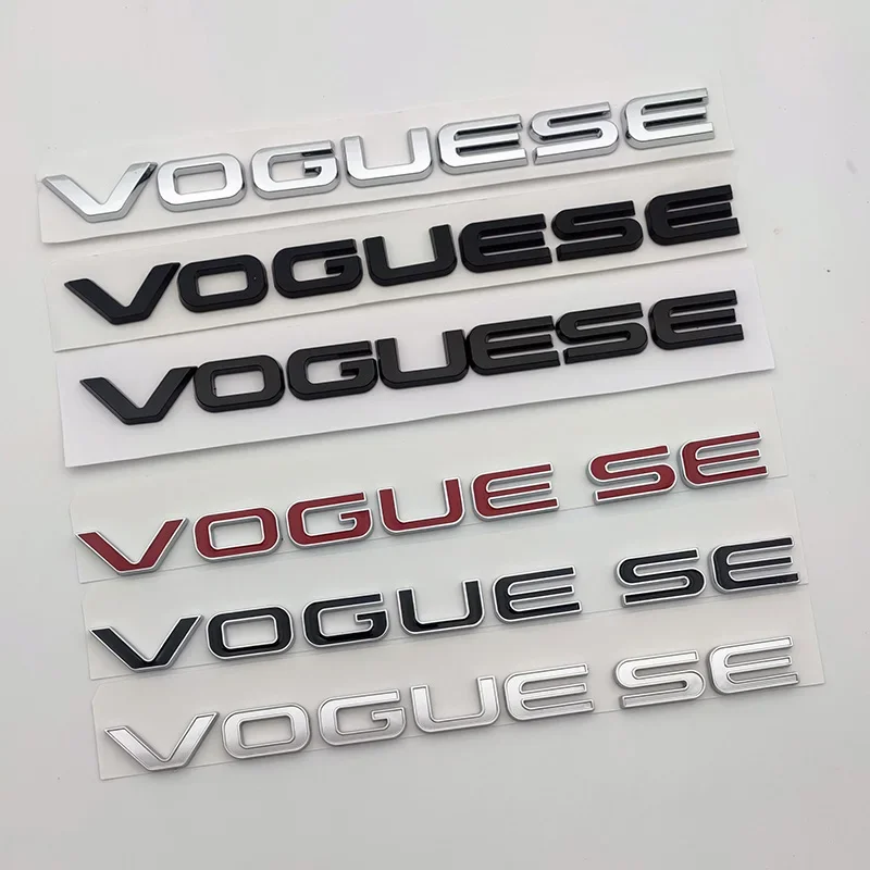 3D Abs Chrome Black Logo Vogue Se Emblem Letters Car Trunk Badge Decalcomania Per Land Rover Range Rover Vogue Se Sticker Accessori