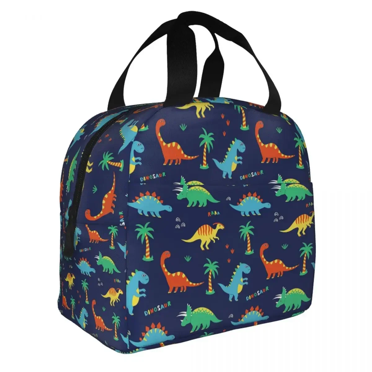 

Изолированная сумка для ланча с мультипликационным изображением животных и динозавров, портативная термо-сумка для обеда, коробка для бенто для женщин, детей, школы, пикника, еды, сумка для ланча