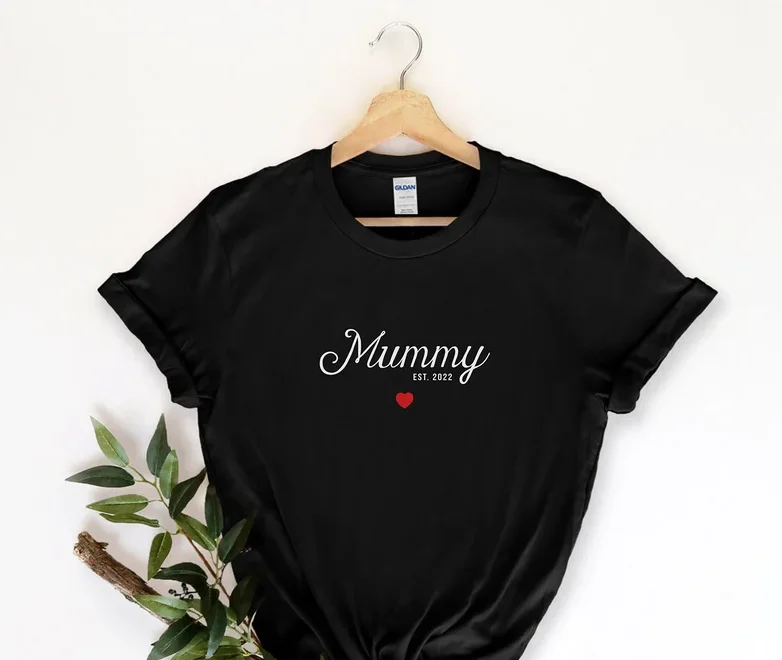 

Personalised Mother's Day Shirt Customised Gift Mum Life Mama Cute Mummy To Be For Mom 100% cotton Streetwear harajuku y2k goth