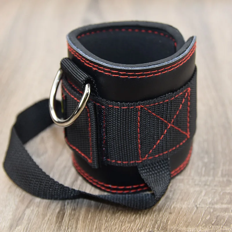 Ankle Straps Fitness Ankle Straps 1Pcs Cowhide Adjustable D-Ring Foot Support Cuffs Gym Leg Strength Workouts Pulley Buckle Sports Feet Guard