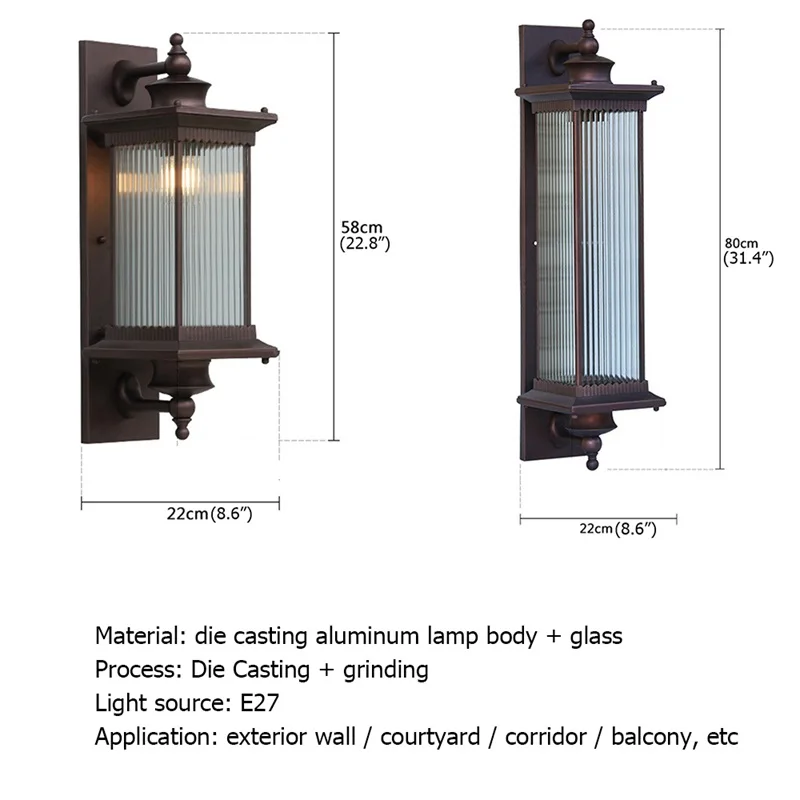 Retro Outdoor Wall Sconce 6