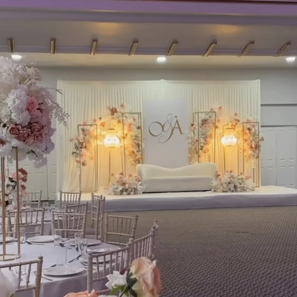 Wedding Decoration Backdrop Stand Large Acrylic White 5