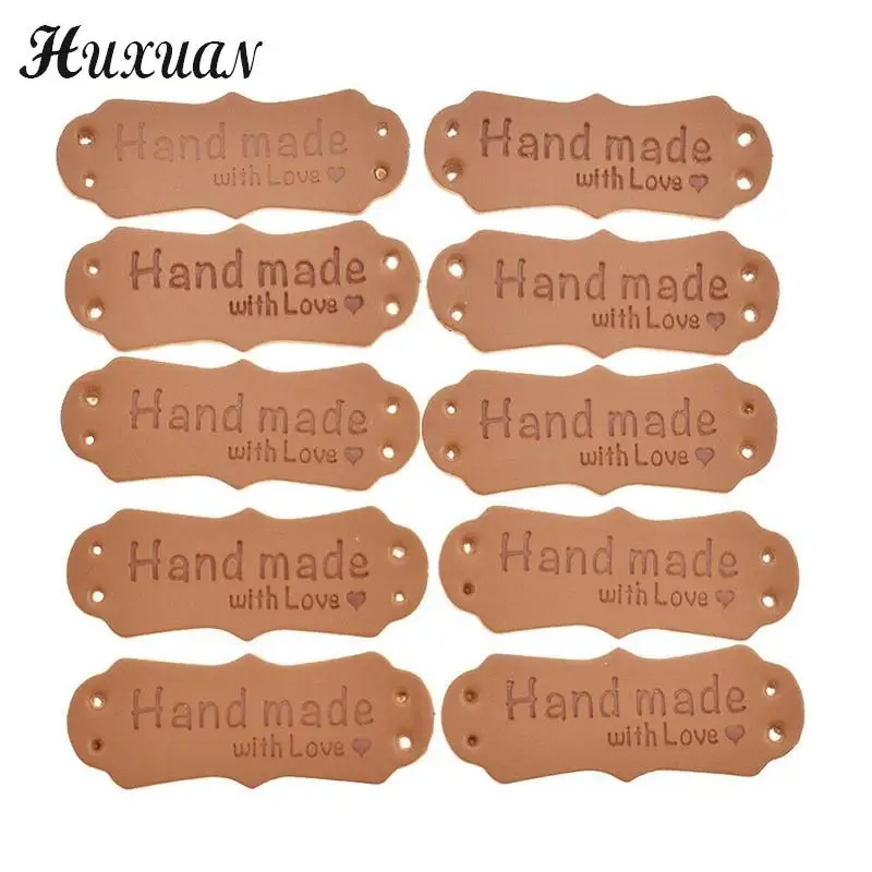 50Pcs PU Leather Tags Sewing Craft DIY Knitting sewing labels leather labels leather tags