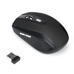 Wireless Gaming Mouse with USB Receiver - 2.4GHz Connectivity for PC, Laptop, and Desktop Use (Black)