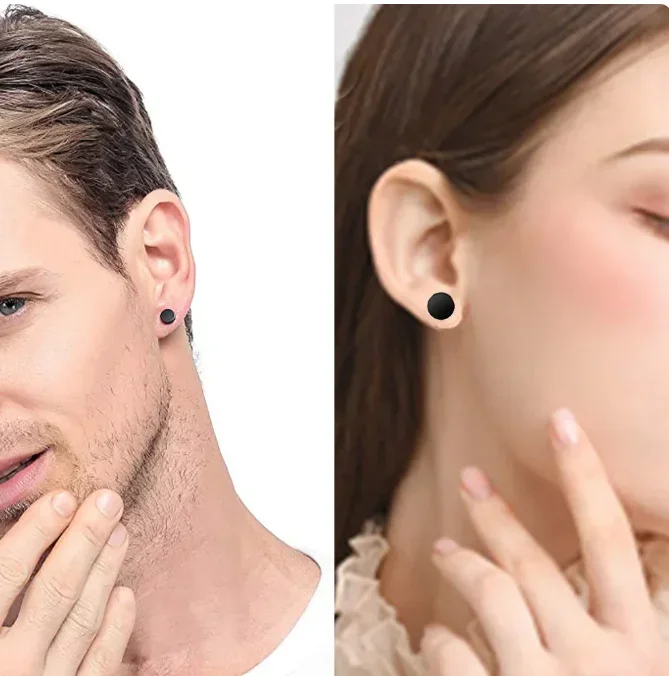 Magnetic Ear Clips Stud Earrings Non Piercing Strong Magnet Fake Piercing Women Men Jewelry Clip Earrings for Kids Girls 2PCS ear clip earrings