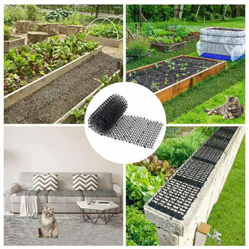 Garden Cat Scat Mats Anti Dogs Repellent Mat Prickle Strips Net Spike Keep Cat Dog Away Digging Climbing Fence Pets Supply