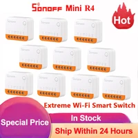 Sonoff Mini R4 Extreme Wifi Smart Switch Interruptor Detach Relay Mode External Switch On-Off Control Work with eWelink Alexa