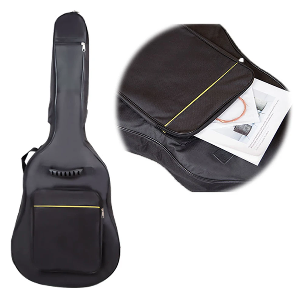Alta qualità con manico per chitarra acustica Custodia per chitarra da 41 pollici Doppi spallacci Zaino per chitarra Borse per strumenti Borsa per chitarra - immagine 3
