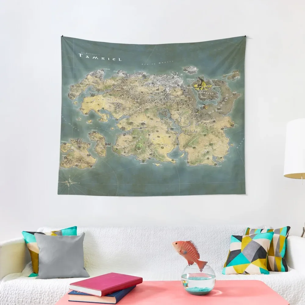 

Tamriel Map Tapestry Bedroom Deco Home Decorating On The Wall Tapestry