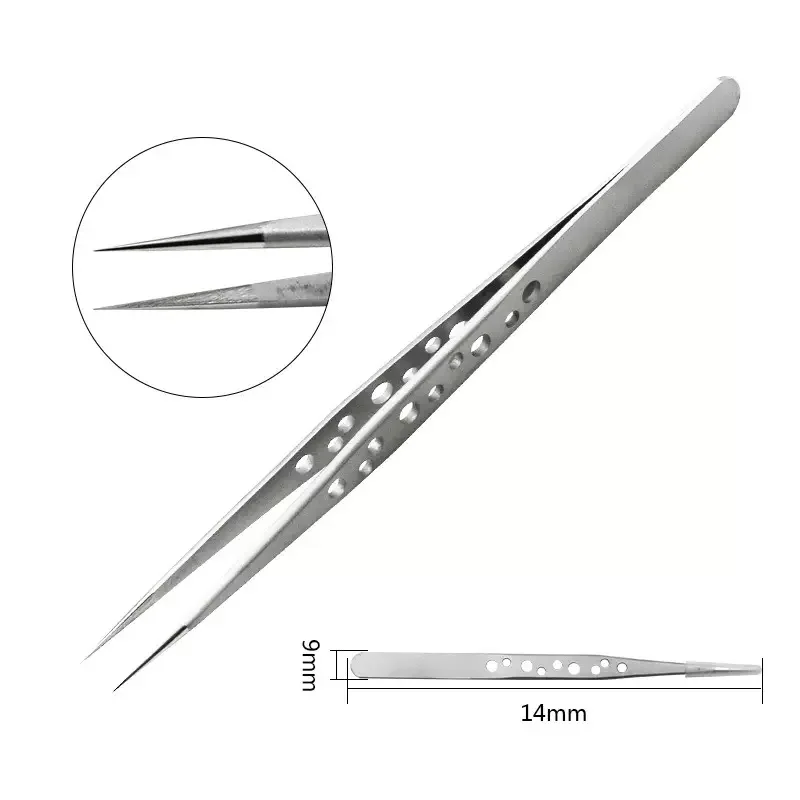 Electronics Industrial Tweezers Anti-static Curved Straight Tip Precision Stainless DIY Hand Tools Sets Forceps Phone Repair precision tweezers tweezer tool esd anti static tweezers phone repair tweezers