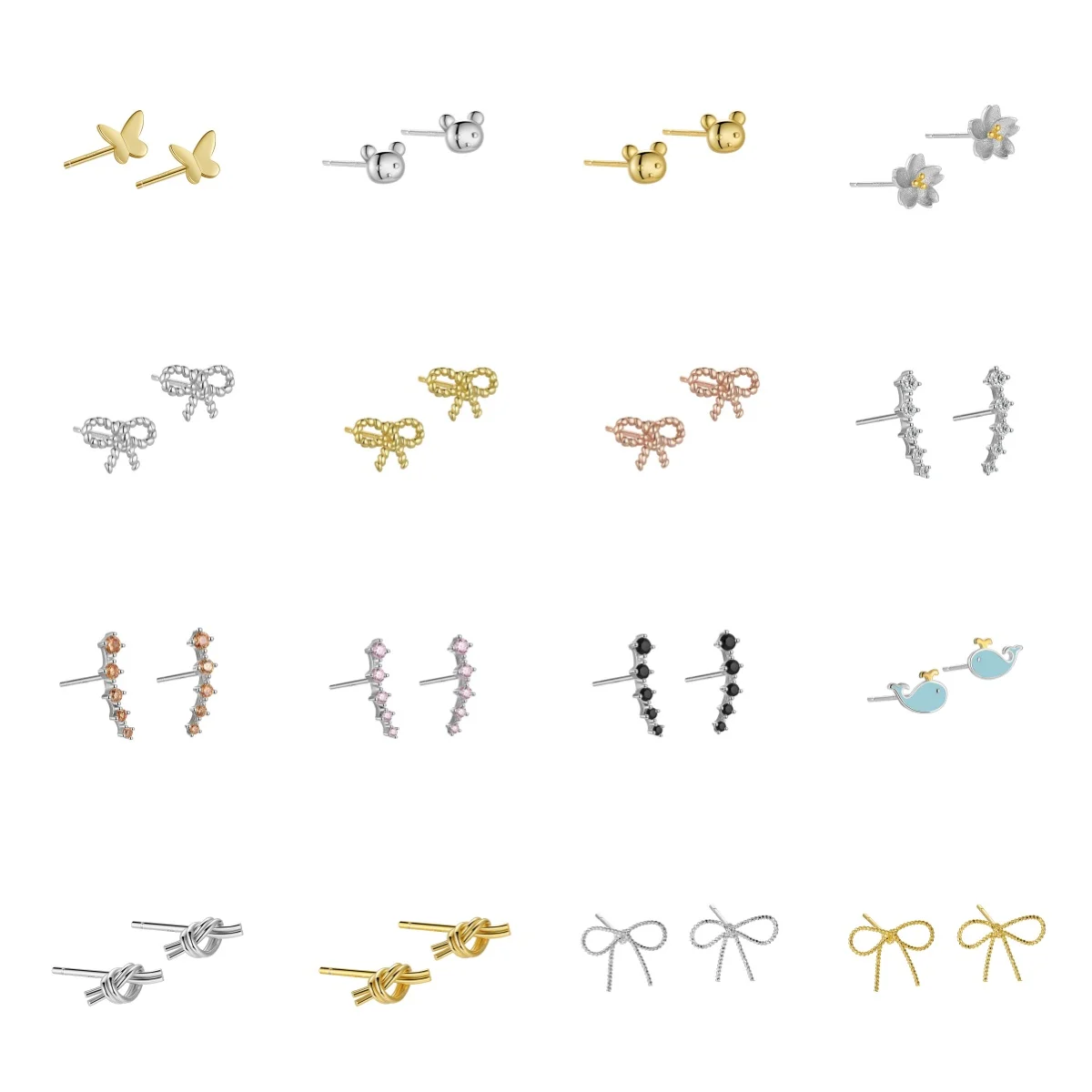 

30 популярных сережек из серебра S925 пробы, сапфировые крылья бабочки, инкрустированные минималистичными стильными серьгами, подарок на день Святого Валентина