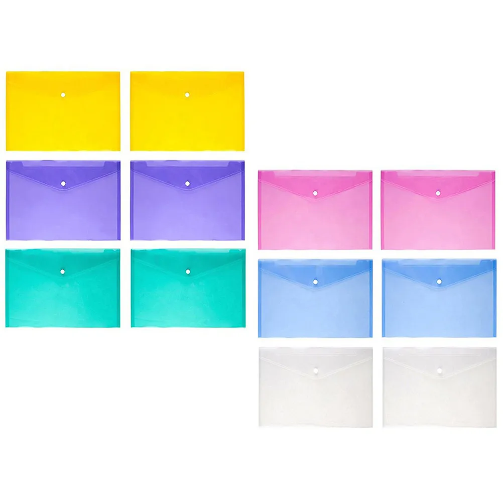 24Pcs 문서 정리 파일 폴더 투명 봉투 폴더 클래식 A4 크기 찢어짐 방지 방수 사무실 파일 문서